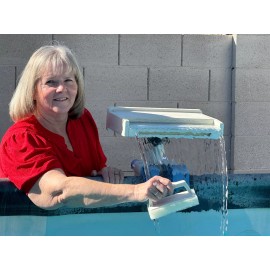 Unbranded All Purpose Pool, Tub, & Tile Scrubber Pad, White Plastic Handle, 3 each