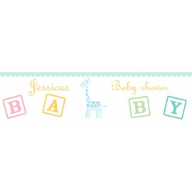My Wonderful Labels 100 Baby Boy Giraffe Birthday Baby Shower Water Bottle Labels Gender Reveal