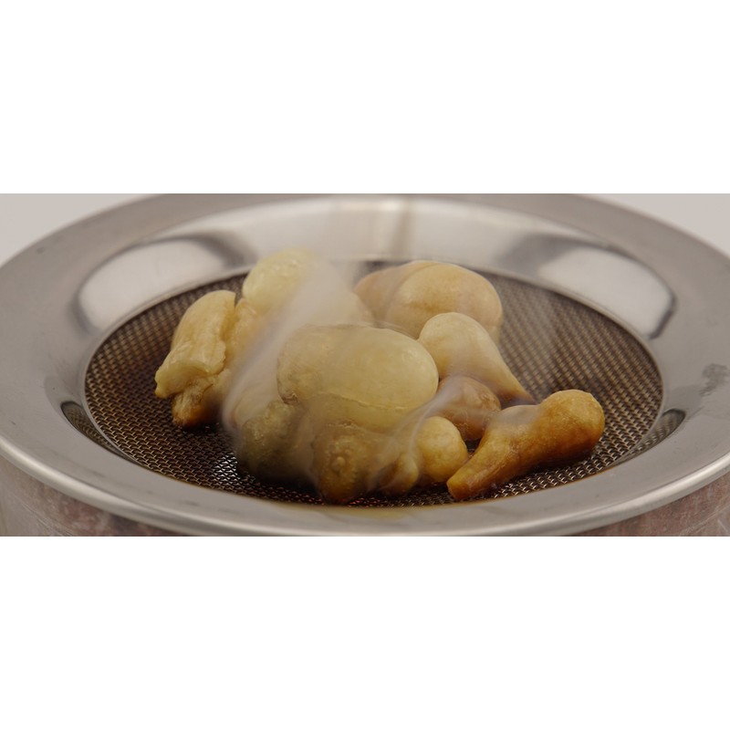 Indian Soapstone Incense Burner - Stainless Steel Strainer & Heat