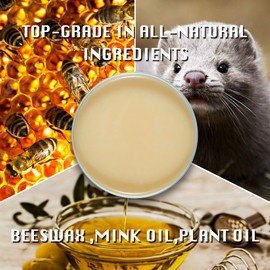 SALTY FISH All-Natural Leather Conditioner and Cleaner,Made with Mink Oil Beeswax,Protect Soften Waterproof Leather Furniture,Car Seats,Shoes,Boots,Bags (3.53 Oz)