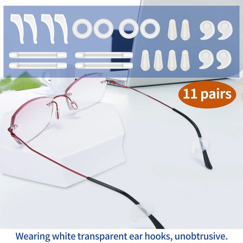 SooGree Glasses Ear Grip Eyeglass Retainer Silicone Anti-slip Holder Ear