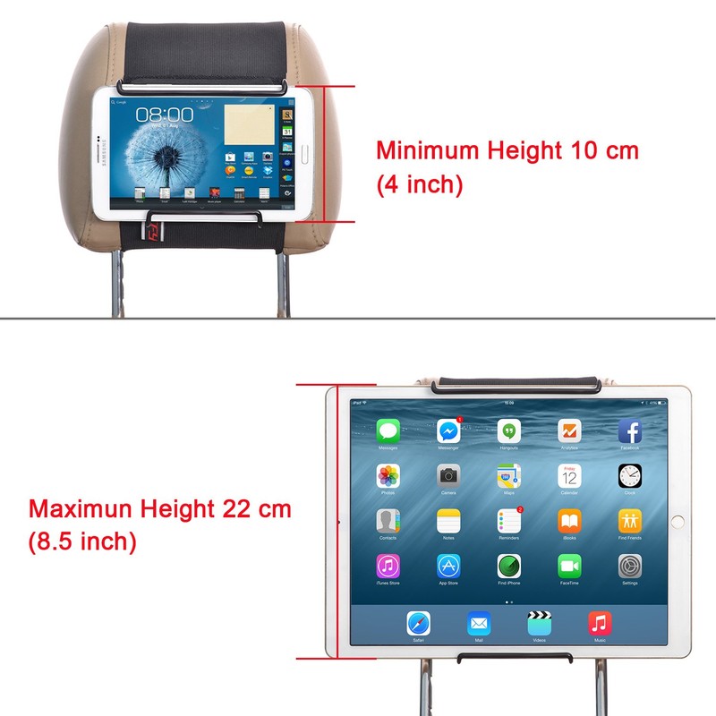 TFY Universal Car Headrest Mount Holder with Angle- Adjustable Holding