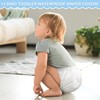 Funtery 12 Packs Waterproof Plastic Pants for Toddlers Reusable Diaper