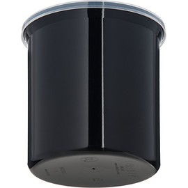 Carlisle Contenedor comercial redondo para almacenamiento, Colección con tapas, color liso, capacidades 1.14 L - 1.89 L., 1 unidad, Negro, 1.13 L