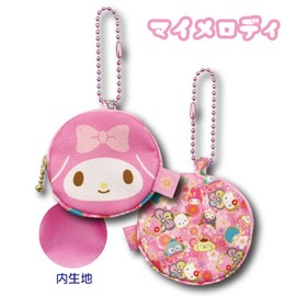 Hatayama Shoji 33202448 Mini Daruma Pouch, Karafuru Japanese Pattern, My Melody H 3.5 x W 3.5 x D 0.4 inches (9 x 9 x 1 cm)