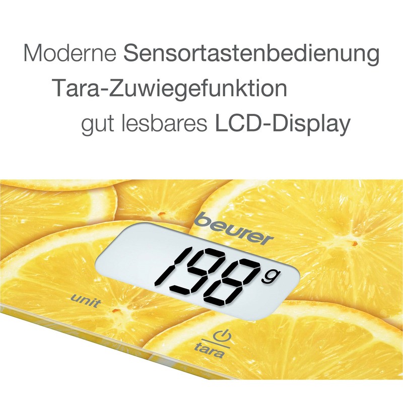 Beurer KS 19 slate kitchen scale, glass