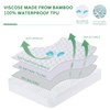 Waterproof King Size Mattress Protector, Viscose Made from Bamboo 3D