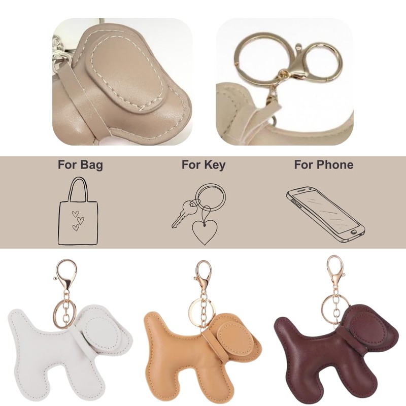 Wei Tech Dog Keychain - Cute Puppy Dog Pendant PU