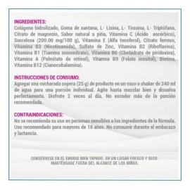 Colágeno Hidrolizado Sabor Piña 1 Kg con Biotina y Vitamina C Widl Health