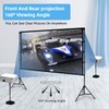 TOWOND Projector Screen with Stand, 100 inch Outdoor Projector Screen