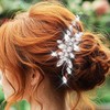 Yean Crystal Bridal Hair Comb Silver Rhinestone Wedding Hair Accessories