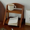 Desktop Organizer Retro Aesthetic Office Storage Rack Home Decor Wood
