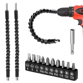 13 Pcs Flexible Screwdriver Drill Bit Extension Shaft，Drill Bit Extender，Batch Head Connecting Rod，Drill Bit Extension Holder，Universal Drill Connection