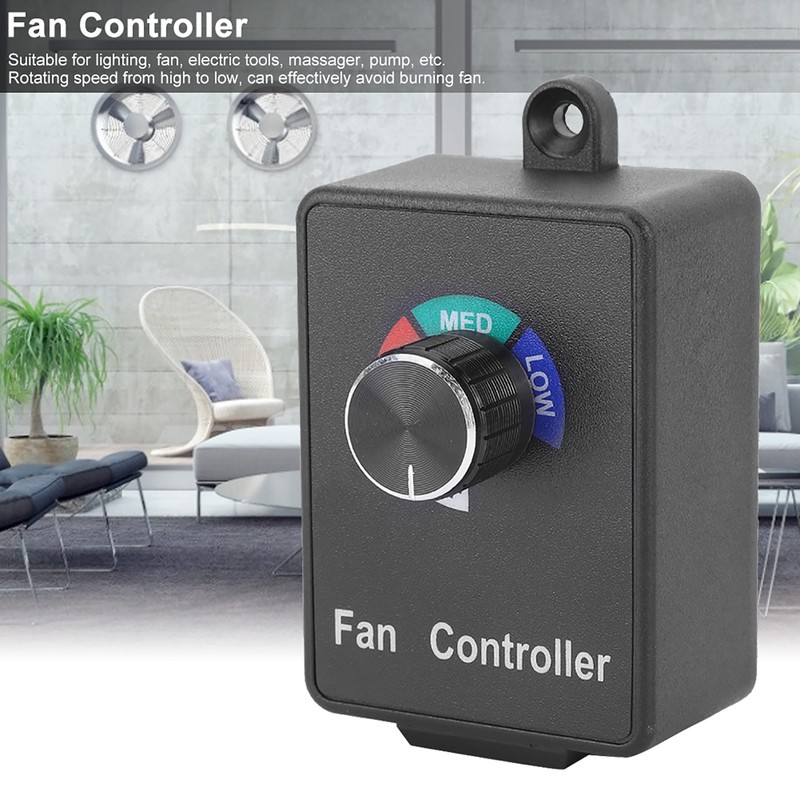 Electronic Stepless Speed Governor Duct Fan Variable Speed Controller Switch