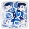 Fujio Akatsuka 904504 Bakabon Family Petite Square Small Plate, 2.2