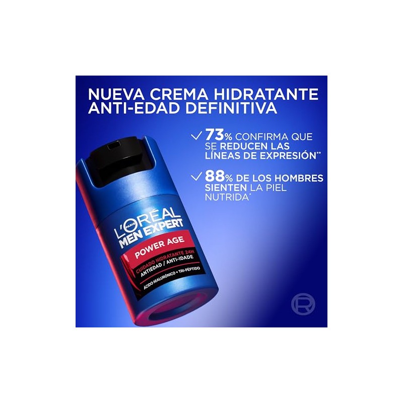 LOREAL Men Expert Crema Hidratante Anti-Edad Integral con Extracto de