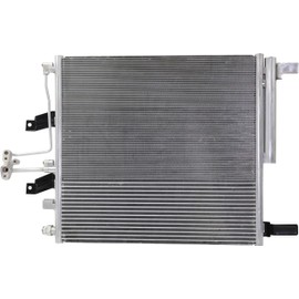 Garage-Pro A/C Condenser With transmission oil cooler Compatible With 2013-2018 Ram 1500, For 2019-2021 Ram 1500 Classic, Aluminum Turbocharged