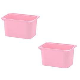 TROFAST Storage Box, Pink; 16 ½x11 ¾x9 ", Stackable Containers/Bins/Baskets, Compatible with Trofast Frames and Lids, Made of Polypropelene Pack of 2
