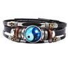 White Fang AZ260 Bracelet, Magatama, Large Cave Diagram, Leather, Ethnic