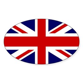 CafePress British Flag Oval Car Bumper Sticker