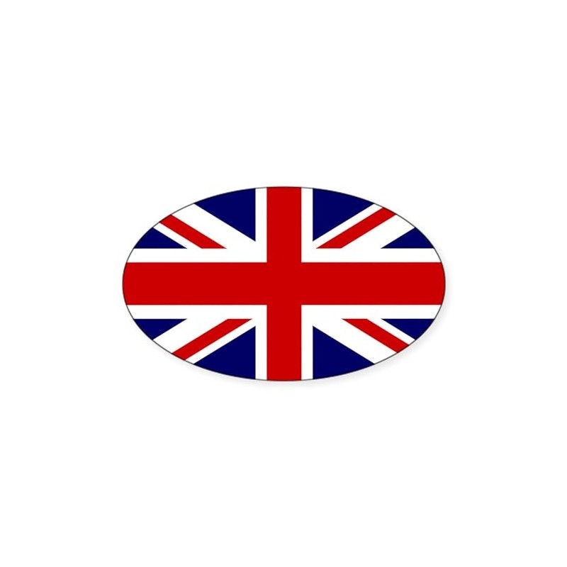 CafePress British Flag Oval Car Bumper Sticker