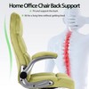 KCREAM Executive Office Chair,Velvet Office Chairs Green Chair with Lumbar