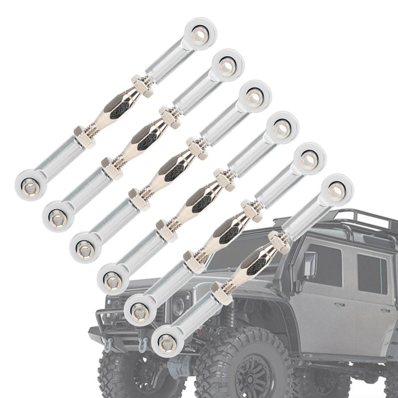 6Pcs Aluminum Alloy Adjustable Push RodsTurnbuckle Rod Linkage Accessories for