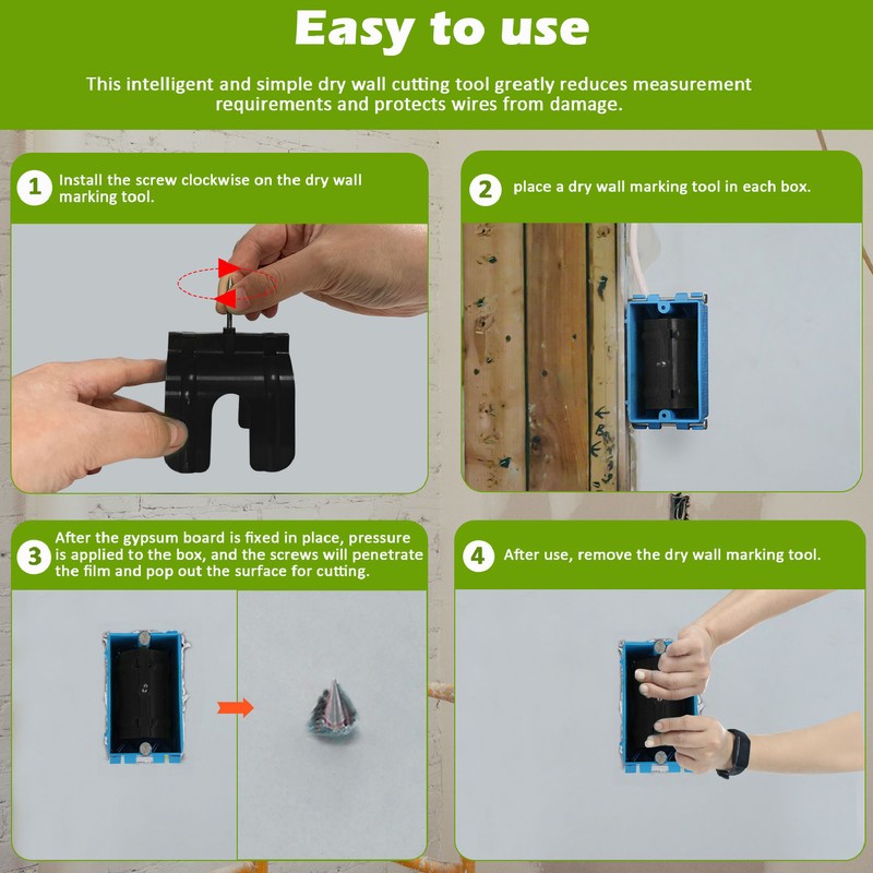 5PCS Drywall Marking Tool Accurate Marking Dry Wall Electric Box