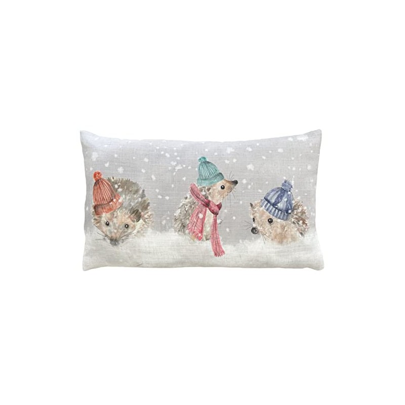 Evans Lichfield Snowy Hedgys Cushion Cover, 30 x 50cm