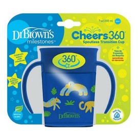 Dr Brown's Transition Cup 360° with Handles Blue from 6+Months, 200ml