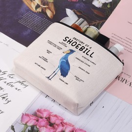 CMNIM Shoebill Bird Lover Gift Anatomy of A Shoebill Makeup Bag for Birder Ornithologist Birdwatcher Biologist Travel Pouch (Anatomy of A Shoebill MB)