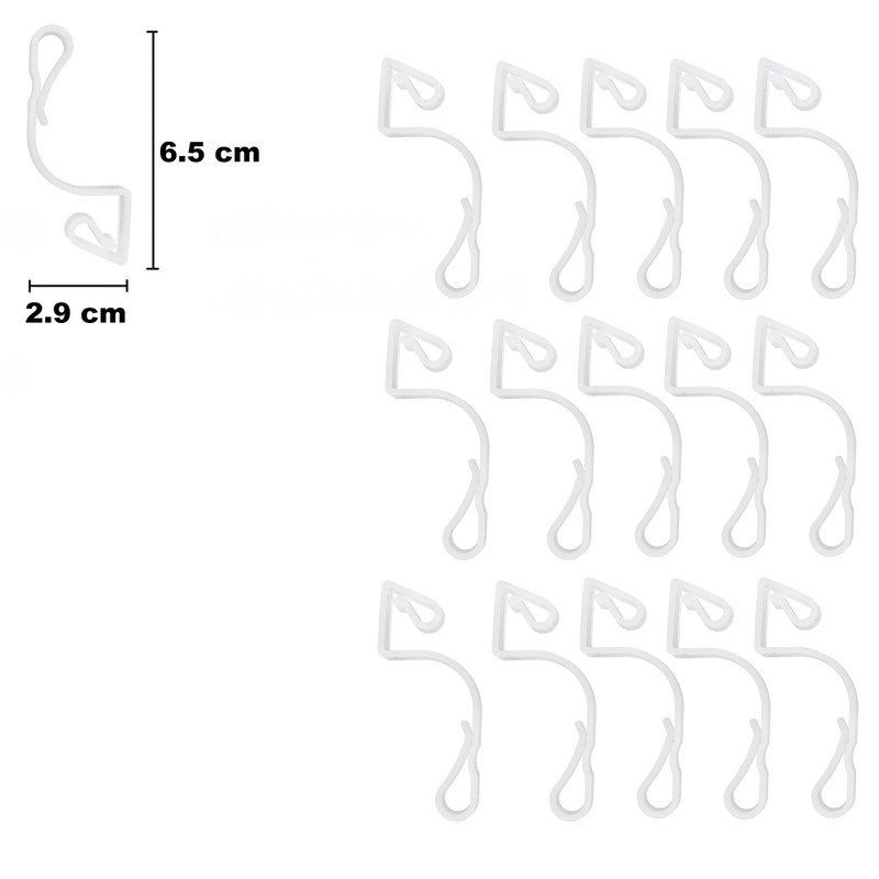 SHATCHI 16Pcs Giant Clear Gutter Hooks for Outdoor Hanging Christmas