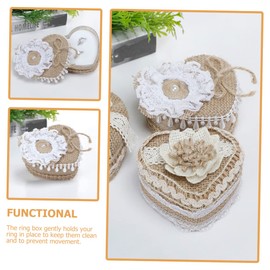 Zerodeko Box Heart Shaped Ring Box Ring Bearer Ring Holder Ring Display Organizer Ring Case Heart Pillow Mens Rings Finger Rings for Men Rings for Man Display Stand Jewelry Bride Plastic