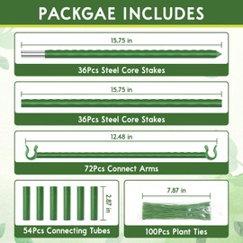 Riare 6 Pack 5.2 FT Tomato Cages for Garden- 63inches Heavy Duty Garden Stakes, Adjustable Tall Tomato Plant Support Tomato Trellis Cage for Pots, Raised Garden Bed, Climbing Vegetables Plants Flowers