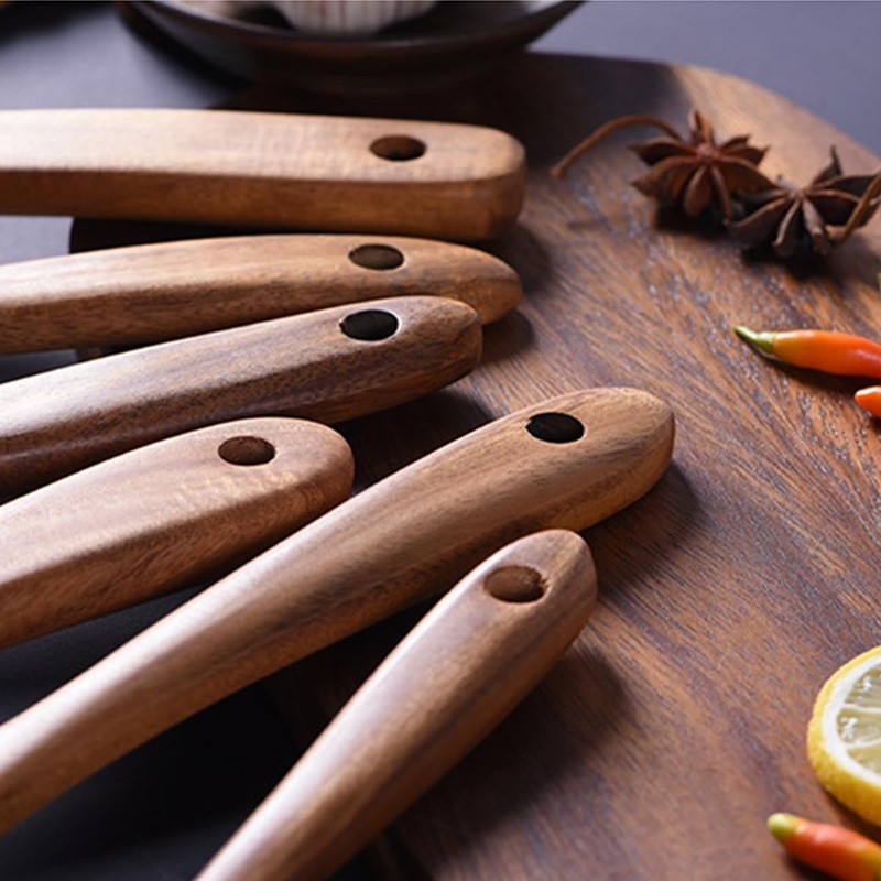 Wooden Pasta Spoon,Wooden Spaghetti Fork,26 Cm Long Hand Noodle Spoon,Pasta