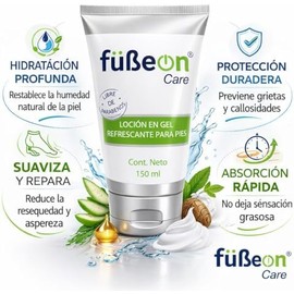 Loción en Gel Refrescante para Pies y Manos FüBeon Care 150 ml. Alivio y Frescura. Hidratación Diaria. Absorción Rápida