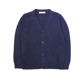 COSHU V-neck Cardigan, Medium Thickness, Kids, Junior, Kids, Boys, Girls, Boys, Cold Protection, School, Boys, Long Sleeves, Formal, Autumn, Simple, School Commute, 35.4, 39.4, 43.3, 47.2, 47.2, 47.2, 51.2 inches (90, 100, 110, 120, 130, 140, 150,, navy