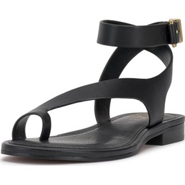 Vince Camuto Women's Liba Flat Sandal, Black, 8.5