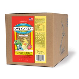 LAFEBER'S Classic Avi-Cakes Pet Bird Food, Made with Non-GMO and Human-Grade Ingredients, for Cockatiels Conures Parakeets (Budgies) Lovebirds