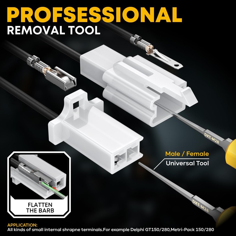 DxCRIMP 2.8 mm Automotive Connector Crimping Tool Kit, 2/3/4/6/9-Pin Male