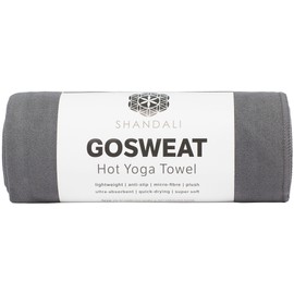 Hot Yoga Towel - Suede - 100% Microfiber, Super Absorbent, Bikram Yoga Mat Towel - Exercise, Fitness, Pilates, and Yoga Gear - Gray 26.5" x 72"