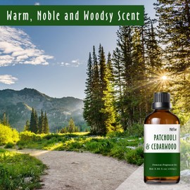 Patchouli & Cedarwood Fragrance Oil, Large Size Premium Fragrance Oil for Soap & Candle Making, MitFlor Single Scented Oil for Diffuser,Masculine Home Fragrance