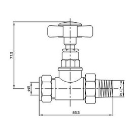 iBathUK Regency Thermostatic Radiator Valve,Solid Brass,Straight Radiator Valve Pair, Universal Central Heating,Tower Rail Valve- Chrome (Set of 2)