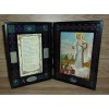 Vintage 1992 Glass Double Picture Frame Virgin Mary DTC -
