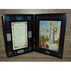 Vintage 1992 Glass Double Picture Frame Virgin Mary DTC - New Old Stock