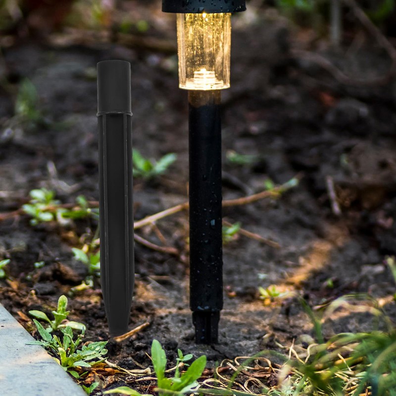 Luxshiny 10pcs Plastic Ground Stakes Lamps Reinforced Ground Spikes Stakes