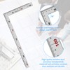 2 Pack L Shaped Ruler, 150mmX300mm Right Angle Ruler Stainless
