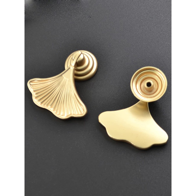 TARATI 2pcs Ginkberry Leaf Style Door Knobs Drawer Pulls Antique