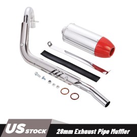 zoo3026 28" Exhaust Pipe Muffler for 110cc 125cc Pit Dirt Bike ATV ATC70 CRF50 TTR110