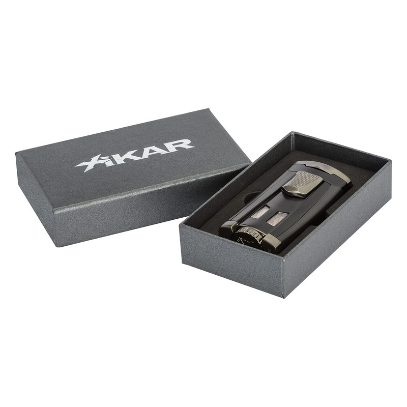 Xikar HP3 Triple Jet Flame Butane Torch Lighter, Silver |